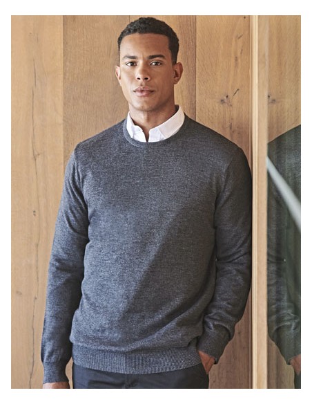 HEN-H725-Mens Lightweight Crew Neck Jumper 2